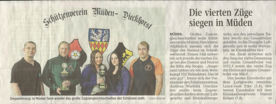 AZ-Bericht Zugvergleichsschießen 2019 AZ-Bericht Zugvergleichsschießen 2019